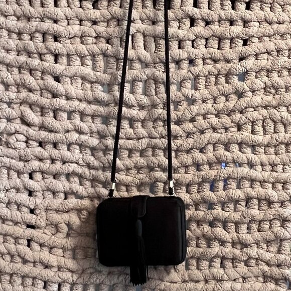 Vintage Jessica McClintock Black Satin Evening Purse - Picture 2 of 9